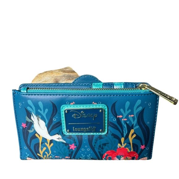 Loungefly Disney Little Mermaid Ariel Live Action Flap Wallet - Picture 1 of 9